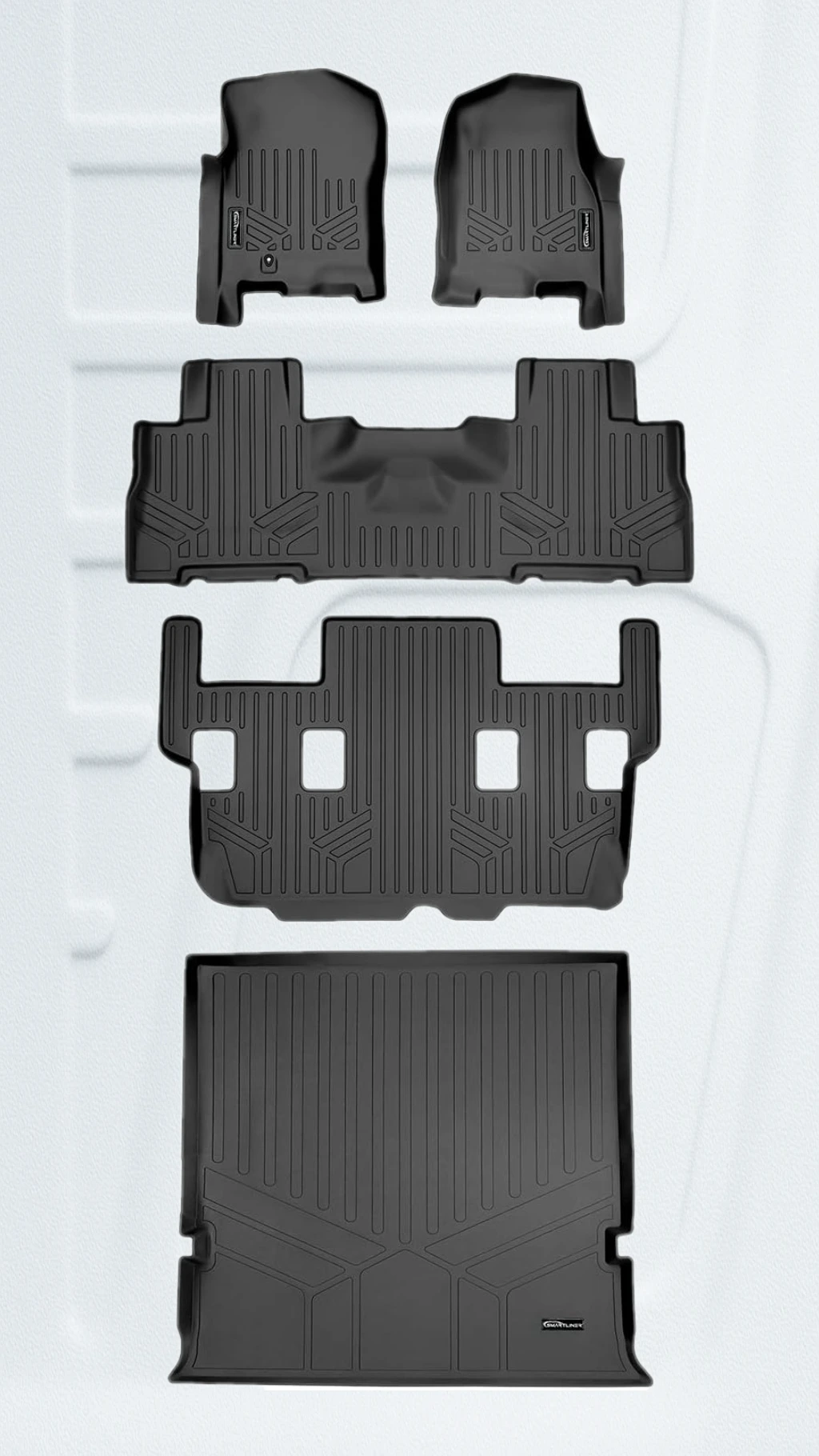 MAXLINER Floor Mats and Cargo Liner Set Black for 07-10 Expedition/Navigator with 2nd Row Bucket Seats (No EL or L Models)
