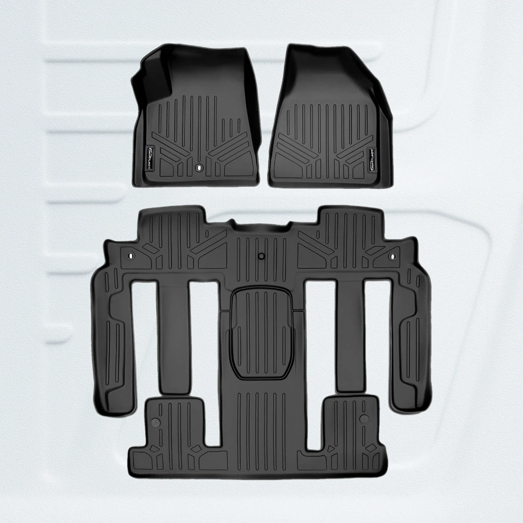 MAXLINER Custom Fit Floor Mats 3 Row Liner Set Compatible with 2011-2017 Chevrolet Traverse