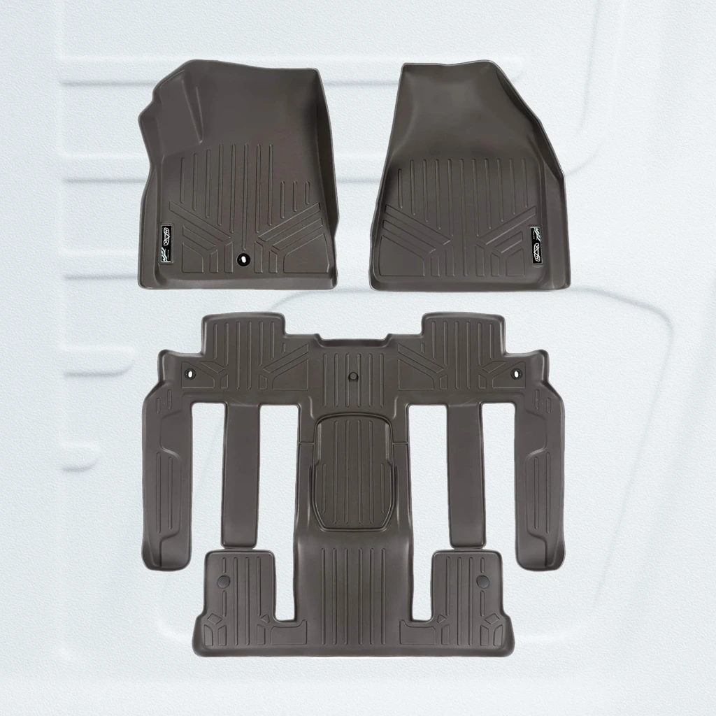 MAXLINER Custom Fit 2 Row Floor Mat Liner Set Compatible with 2008-2017 Buick Enclave